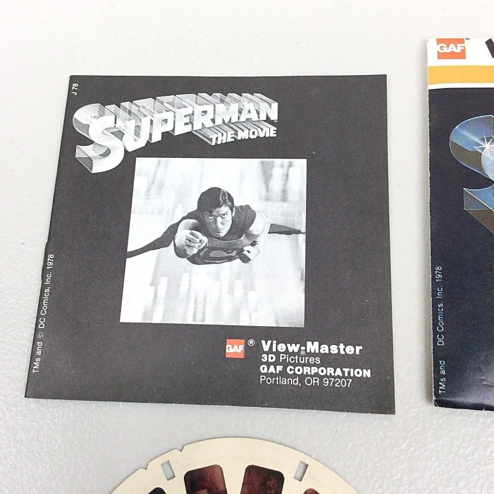 VTG 1978 View Master GAF Superman The Movie 3 Reel Set J78 Showtime